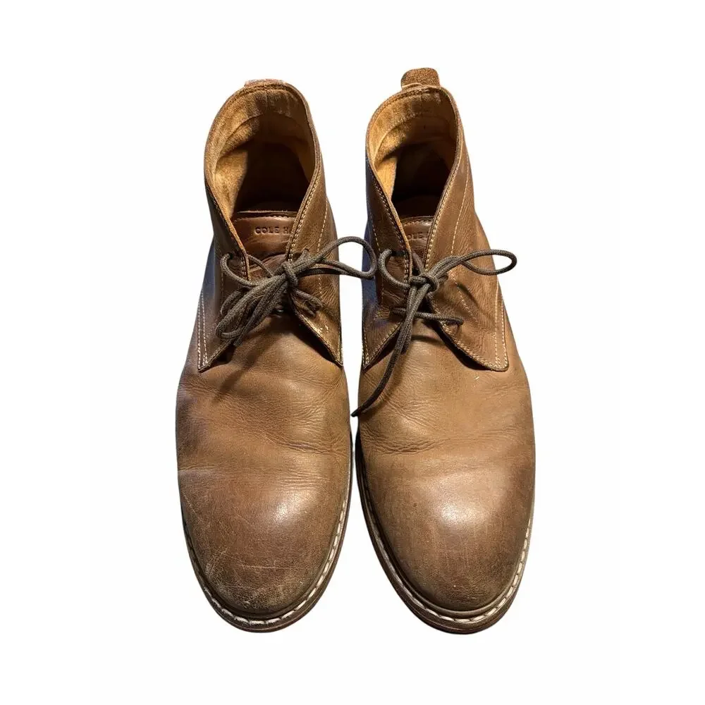 Cole Haan Grand 360 Chukka Leather Boots Men's US 9M Brown Style C34158 Preppy